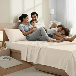 Ensemble de draps double en microfibre ivoire de luxe avec taies d'oreiller |   Literie de qualité supérieure de style hôtel |   Confort Lisse |   2026 - Product Image 2