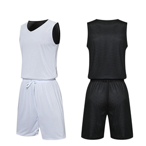 Conjunto de Camiseta de Baloncesto Unisex para Adultos, Sin Mangas, Cuello en V, Malla Transpirable, 100% Poliéster, Uniformes Deportivos, Negro y Rosa - Product Image 5