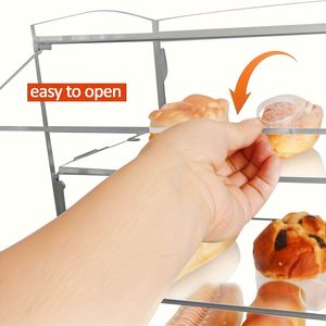 Vitrina de Acrílico Transparente de 2 Niveles para Exhibición de Productos de Panadería, Donuts, Pan, Cupcakes y Frutas - Product Image 2