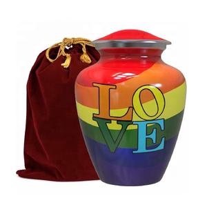 American Style Aluminum Mini Metal Personal Funeral Urn Brass Cremation <b>Keepsake</b> Adult Pet <b>Ashes</b> Eco-Friendly Funeral Supplies - Product Image 1