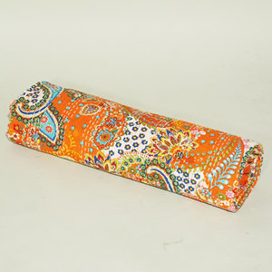 Colcha Kantha Hecha a Mano, de Algodón, Bordada, con Parches, Reversible, con Estampado Paisley, para el Hogar, la Playa y Hoteles - Product Image 1