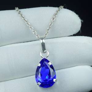 Pendentif en Tanzanite véritable, collier en argent sterling 925, cadeau d'anniversaire, bijoux tendance - Product Image 6