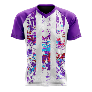 Chemises en jersey à col en V pour hommes en gros - Logo, nom et numéro personnalisables, respirantes, écologiques, séchage rapide, impression numérique, design vierge - Product Image 3