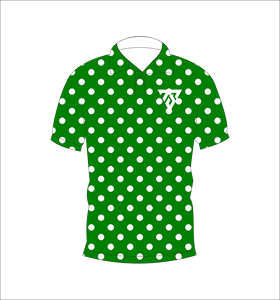เสื้อโปโลผู้ชายสีเขียวขาวลายจุด พิมพ์ลายแบบซับลิเมชั่น แขนสั้น ใส่สบาย ระบายอากาศได้ดี น้ำหนักเบา เหมาะสำหรับเล่นกอล์ฟในฤดูร้อน - Product Image 4