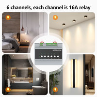 Module de contrôle intelligent Tuya WiFi 6 canaux pour chambre d'hôtel, relais DIN 16A, contact sec, boîtier de commutation RS485 PST-PN6-IA