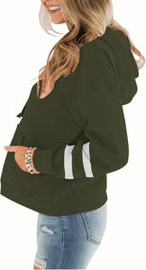 Sweat à capuche surdimensionné pour femme, brodé sur mesure, fermeture éclair, polaire, 100% coton, été, automne, hiver, vêtements de sport, mode - Product Image 3