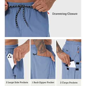 Pantalones cortos tipo cargo para hombre, cómodos, de secado rápido, estilo clásico de verano, transpirables, para actividades, pantalones cortos tipo cargo para hombre - Product Image 4