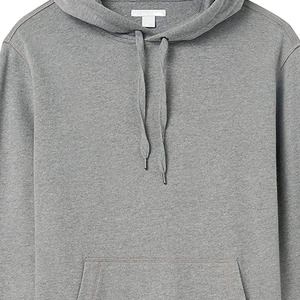 TRACK SPORTS <b>Men's</b> Oversized <b>Grey</b> <b>Zip</b>-Up <b>Hoodie</b> with Kangaroo Pocket Drawstring Casual French Terry Cotton Eco-Friendly - Product Image 5