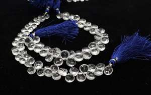 Cuentas de Cuarzo Cristal Natural AAA en Forma de Corazón de 8-9MM, Cuentas de Cuarzo Cristal Facetadas en Forma de Corazón para la Fabricación de Joyería - Product Image 2