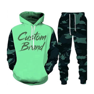 Ensemble de survêtement pour homme, 2 pièces, sweat-shirt et pantalon de survêtement, tenue décontractée pour le jogging, service OEM - Product Image 2