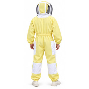 Combinaison d'apiculture avec capuche en maille ventilée, vêtements de travail en coton jaune, combinaison respirante unisexe, vêtements de protection pour l'apiculture - Product Image 3