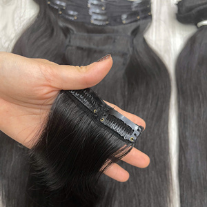 clip in hair extensions natural color combo available wholesale pieces with High Quality 100% Vietnamese Human Hair Extensions - Product Image 5