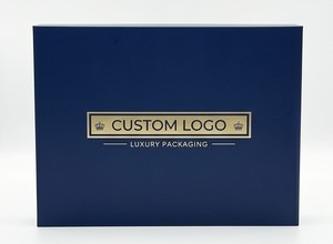 Caja Rígida con Logotipo Personalizado, Cartón Color Marfil, Rectangular, Estampado en Caliente, Embalaje de Lujo, Caja de Regalo Artesanal - Product Image 3