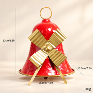 Grandes cloches de Noël en métal, décorations suspendues en fer, ornement festif réutilisable pour mur et porte, pour la décoration de la maison - Product Image 5