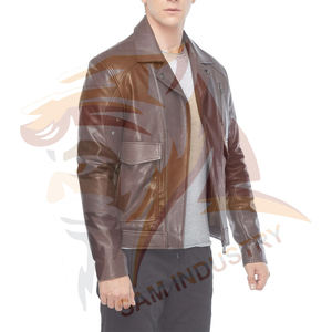 Chaqueta de Invierno de Cuero Genuino de Oveja/Vaca para Hombre, Talla Grande, Logotipo Personalizado, Resistente al Viento y al Agua, Chaqueta de Cuero de Primera Calidad - Product Image 2