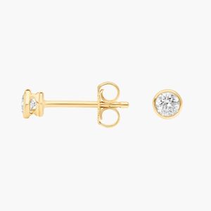 Pendientes de Diamantes Redondos Brillantes Cultivados en Laboratorio, Certificados por IGI, Joyería de Oro de 14K - Product Image 5