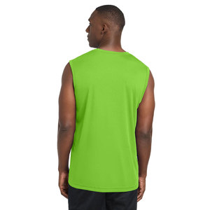 Débardeur sans manches pour homme, gris foncé, col rond, tricoté, couleur unie, vêtements de sport décontractés - Product Image 4