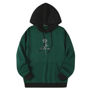 Sweats à capuche et sweat-shirts à manches régulières pour hommes Broderie Hip Hop Pull à capuche French Terry Hoodie - Product Image 1