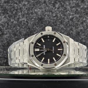 Montre de luxe pour hommes, 41mm, en acier inoxydable, mouvement mécanique automatique, analogique, lunette noire de 16mm, bracelet intégré, Sport - Product Image 5