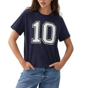 T-shirt graphique oversize pour femme en coton avec imprimé numérique, style streetwear décontracté, personnalisable avec logo, fournisseur OEM en gros - Product Image 1