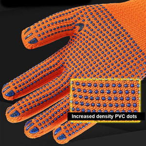 Premium Cotton <b>PVC</b> Dotted Gloves Anti Slip Industrial Safety Gloves Export Quality <b>PVC</b> Dotted Gloves Cotton Knit Work Gloves - Product Image 2