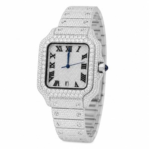 Luxury Stainless Steel Square <b>Diamond</b> <b>Watch</b> Analog Women's Timepiece Quartz Movement Bracelet - Product Image 4