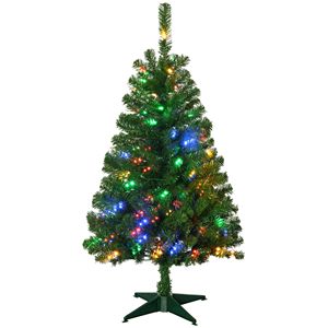 Albero di Natale Artificiale Pre-Illuminato con Luci LED Bianche Calde o Colorate, Funzione di Apertura Automatica, Decorazione Festiva con Rami - Product Image 1
