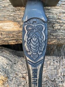 Steel Craft International Industrial Grade Handmade Viking Thor <b>Hammer</b> High Carbon Steel Engraved Wood Shaft Roofing <b>Hammer</b> 100% - Product Image 5