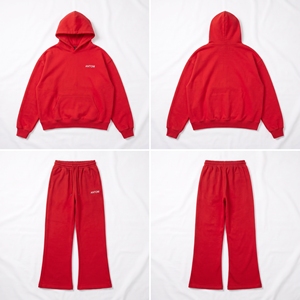 Custom Heavyweight Reversible Zip-Up Winter Streetwear Tracksuit Men 100% Cotton Fleece Hoodie Jogger Set Elastic Waist Private - Product Image 4