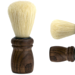 Brosse à raser pour homme en poils synthétiques écologiques avec manche en bois, accessoires de salon, outils de toilettage pour homme, brosse à barbe - Product Image 1