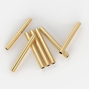 18K Solid Yellow Gold 11mm Smooth Tube <b>Beads</b> 10-Piece <b>Set</b> Premium Jewelry Findings & Components - Product Image 4