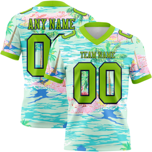 เสื้อฟุตบอลผู้ชายแบบพรีเมียมสั่งทำพิเศษ คอวี แขนครึ่งตัว น้ำหนักเบา ระบายอากาศได้ดี ขายส่ง คุณภาพสูง แบบซับลิเมชั่น แห้งเร็ว - Product Image 1
