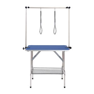 Supporto Pieghevole per Toelettatura Animali Domestici di Taglia Media e Piccola, 36 x 24 Pollici, Stazione per Toelettatura Cani con Due Bracci a Morsetto, Materiale in Nylon, Alimentazione a Corrente - Product Image 1