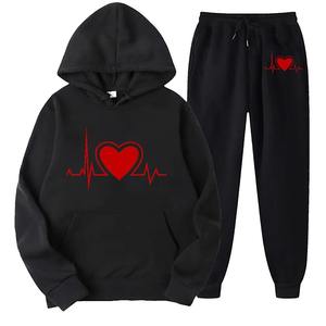 Conjunto Deportivo de Dos Piezas con Sudadera y Pantalones con Estampado 3D Personalizado, de Algodón Grueso de Alta Calidad para Hombre - Product Image 2