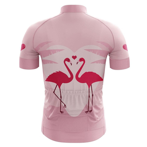 Maillot de cyclisme rose flamant rose à manches courtes, respirant, en polyester, unisexe, pour adulte, avec motif imprimé - Product Image 6