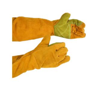 Guantes de Soldadura de Cuero Vacuno de Alta Calidad, Manga Larga, Resistentes al Fuego, Antiestáticos, Multiusos, con Puño de Seguridad Flexible, 11 oz - Product Image 2