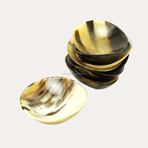 Cuenco de cuerno natural, único, artístico, hecho a mano, sin BPA, plato para servir alimentos, ligero y duradero, ecológico y desechable - Product Image 1