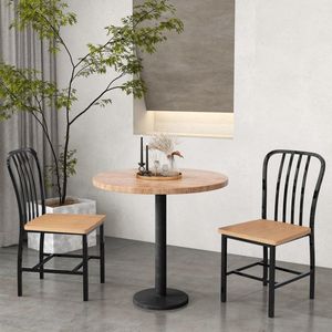 Set di 2 Sedie da Pranzo Senza Braccioli con Schienale a Fuso e Seduta Ergonomica - Product Image 3