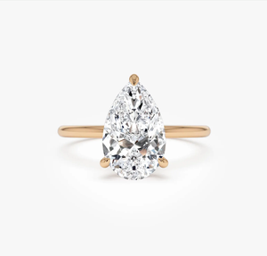 Anillo de Diamante con Corte Pera Cultivado en Laboratorio en Oro de 14K para Uso Diario - Estilo de Lujo para Bodas y Fiestas - Product Image 2