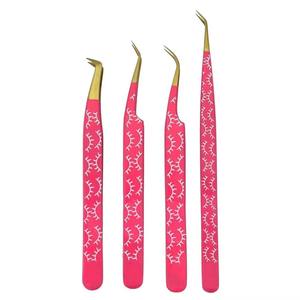 Pinzas para Pestañas de Acero Inoxidable Color Oro Rosa, Duraderas y de Precisión, con Logotipo Personalizado para Uso en Salón - Herramienta para Pestañas de Marca Privada - Product Image 3
