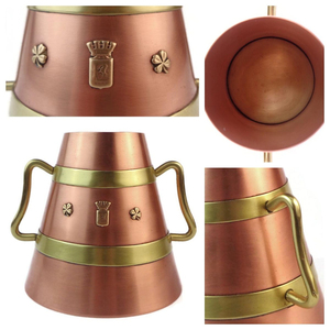 Carafe à eau en cuivre incurvée, design moderne et luxueux, grande capacité, personnalisable, avec double poignée, pour la maison et le bureau - Product Image 6