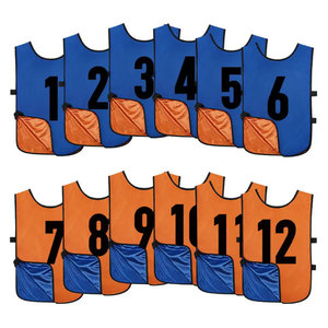 Best Selling Reversible Soccer Training <b>Bibs</b> Breathable Mesh Football Practice Vest Wholesale Pakistan Mesh Pinnies - Product Image 4