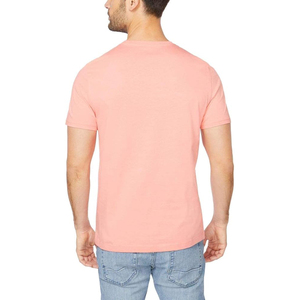 Men's Coral Short Sleeve T-<b>Shirt</b> Regular Fit 100% Cotton Jersey O-Neck Casual Solid Color Knitted Blank Design - Product Image 3