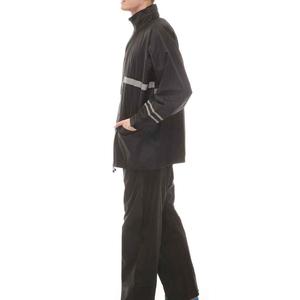 Universal Adult Waterproof Rain Suit Hooded Jacket And Pants <b>Set</b> Polyester Material Outdoor Hiking Camping Casual Wear - Product Image 2