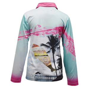 Chemise de pêche personnalisée avec logo OEM, vêtements de pêche en polyester respirant à séchage rapide, protection UV, manches longues, pour la pêche en plein air - Product Image 3