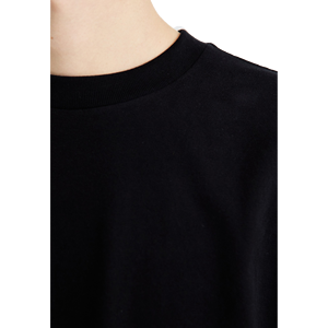 เสื้อยืดผู้ชายทรงหลวมโอเวอร์ไซส์ ผ้าถักนิตติ้งจากใยฝ้ายและใยไผ่ ทรงบ็อกซี่ ไหล่ตก หนานุ่ม สไตล์ลำลอง ฮิปสเตอร์ ไม่หดตัว ซักเร็ว - Product Image 5