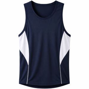 Camiseta Deportiva Blanca y Negra para Hombre, Cuello Redondo, Secado Rápido, 100% Poliéster, Tejido de Punto, 160g - Product Image 5