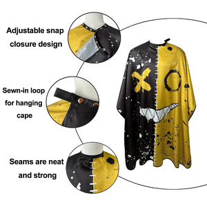 ผ้าคลุมตัดผมมืออาชีพ พิมพ์ลายแบบซับลิเมชั่น ปรับขนาดได้ ผ้าคลุมตัดผมขนาดใหญ่สำหรับร้านเสริมสวยและร้านตัดผม ผ้าคลุมทำผมแบบพิมพ์ลาย - Product Image 5