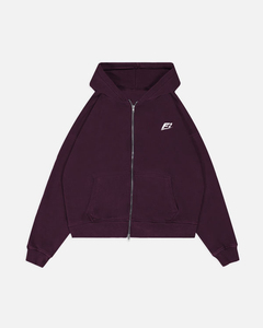 เสื้อฮู้ดดี้โอเวอร์ไซส์ผู้ชาย OEM ผ้าฝ้ายหนานุ่ม 100% เฟรนช์เทอร์รี่ พร้อมโลโก้สั่งทำ ทรงไหล่ตก ซิปหน้า สีพื้น สำหรับฤดูหนาว สหรัฐอเมริกา - Product Image 2