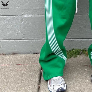 Trackpants Stripes Oversized Baggy Jogger <b>Flared</b> Track Pants Best Quality Men's Curved Striped Straight Knit <b>Sweatpants</b> - Product Image 5